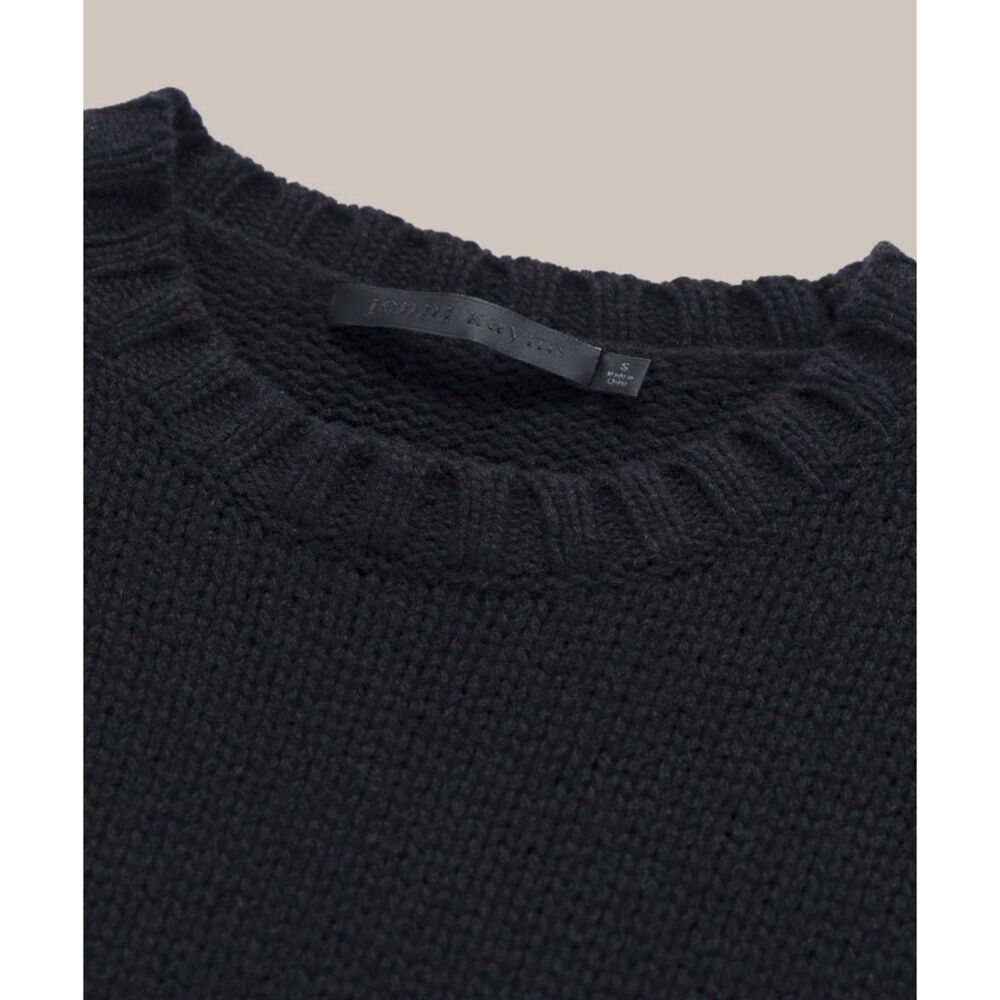 NEW Jenni Kayne 100% Cashmere Amelia Crew Neck Oversized Sweater in Black Sz XXS - Picture 6 of 16
